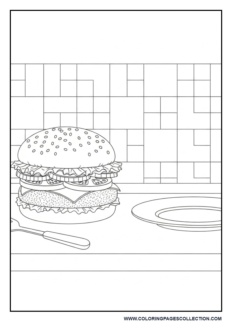 Burger Kitchen Scene