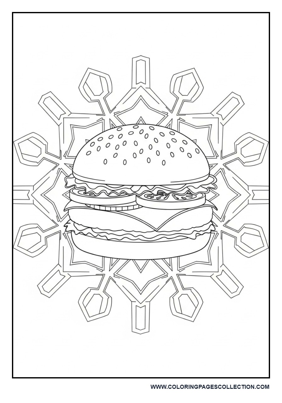 Burger Mandala Style