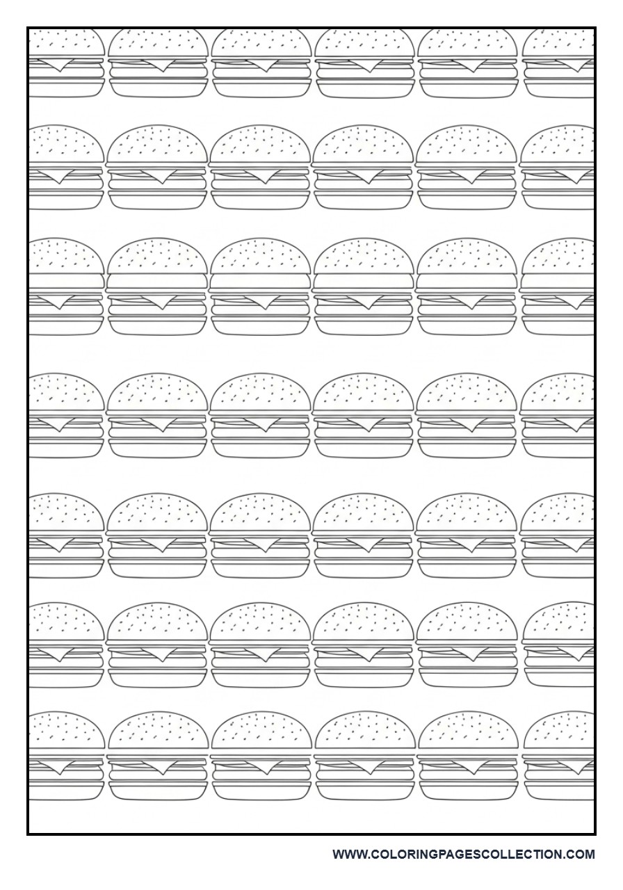 Burger Pattern Fill Page