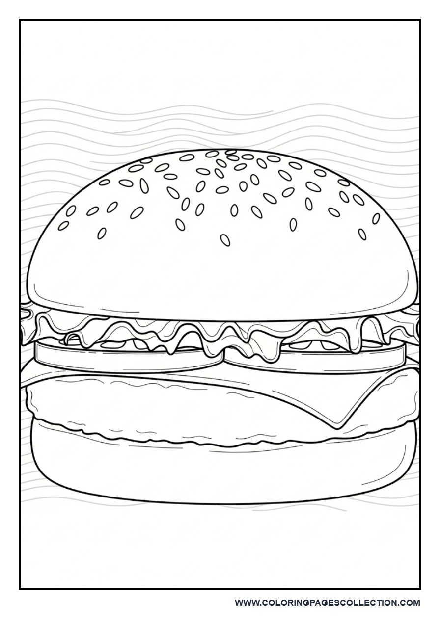 Burger with Pattern Bun