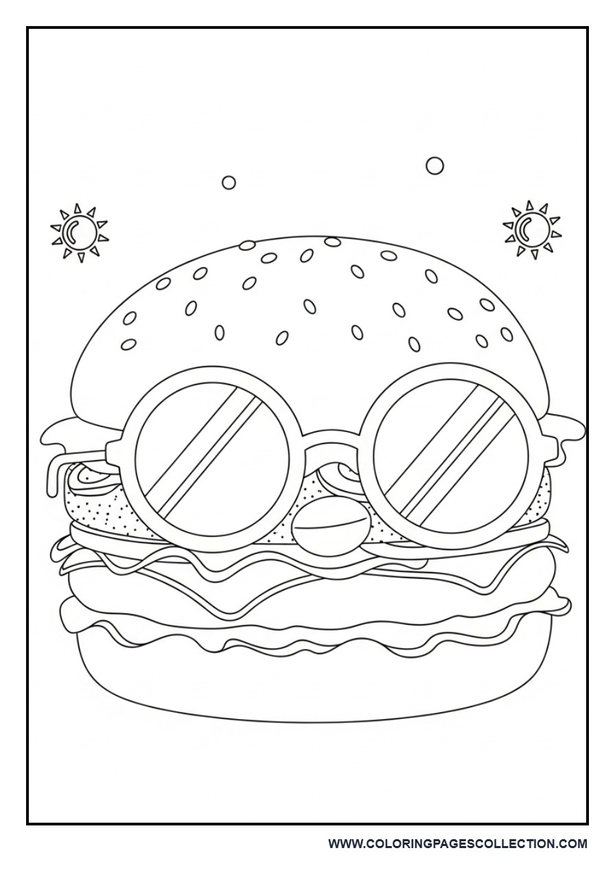 Burger with Sunglasses