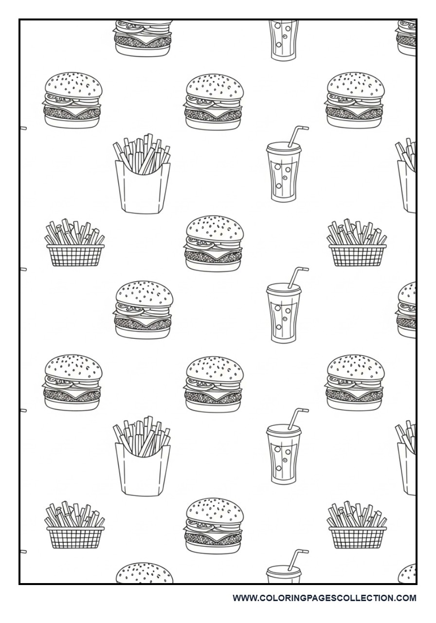 Cute Food Pattern Page