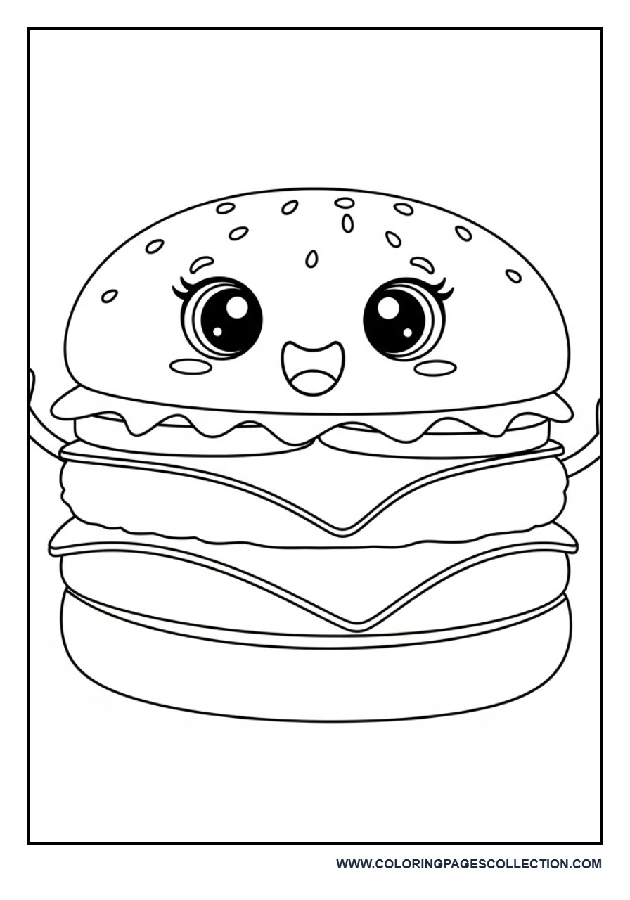 Happy Kawaii Burger