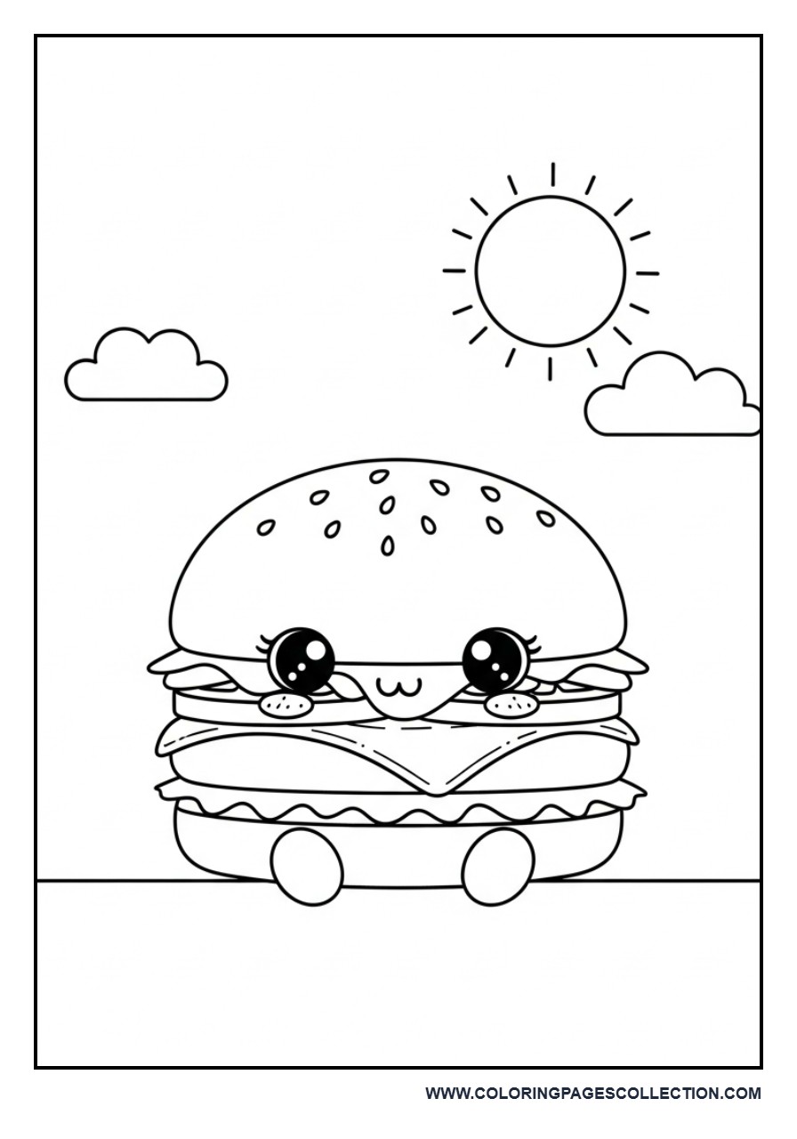 Kawaii Burger in Nature