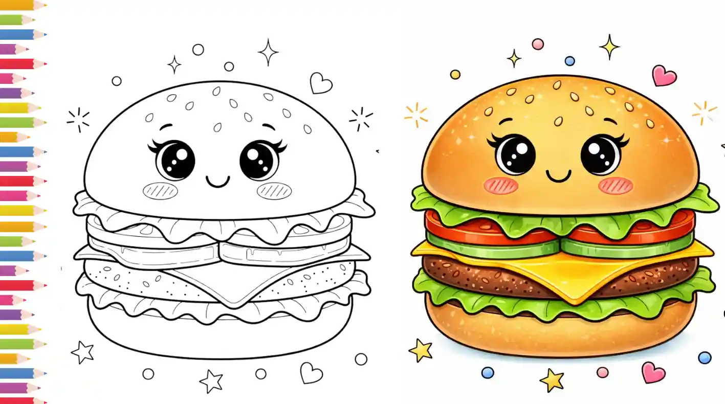 burger coloring pages