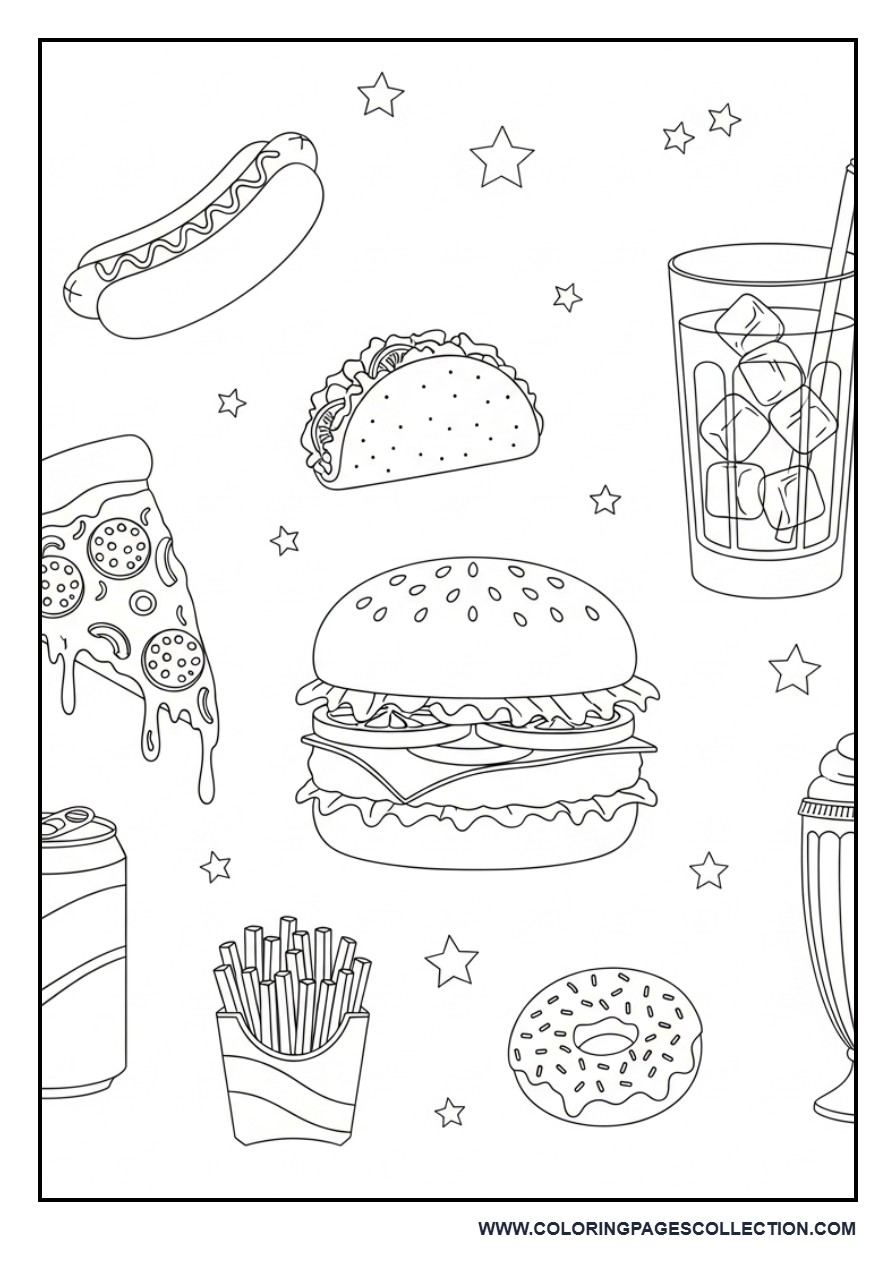 Mixed Food Coloring Page