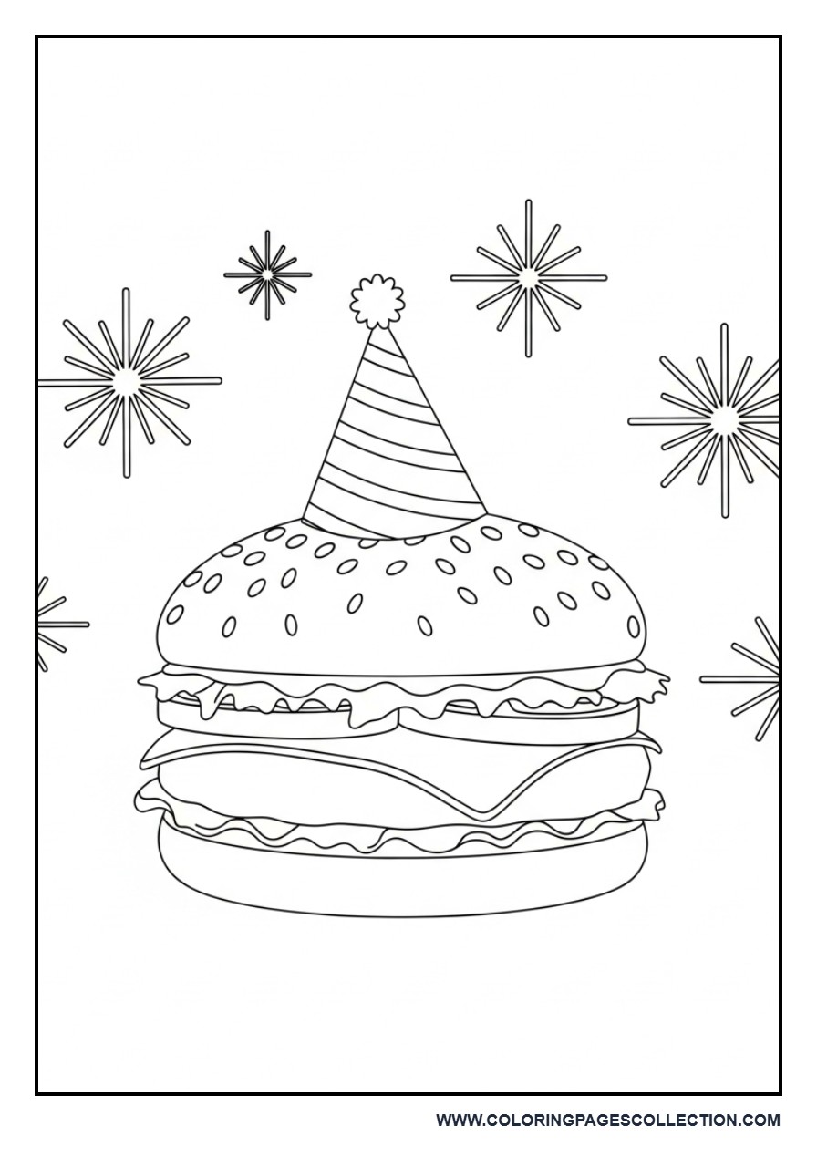 New Year Celebration Burger