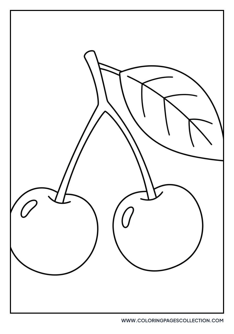 Classic Cherry Pair with Leaf