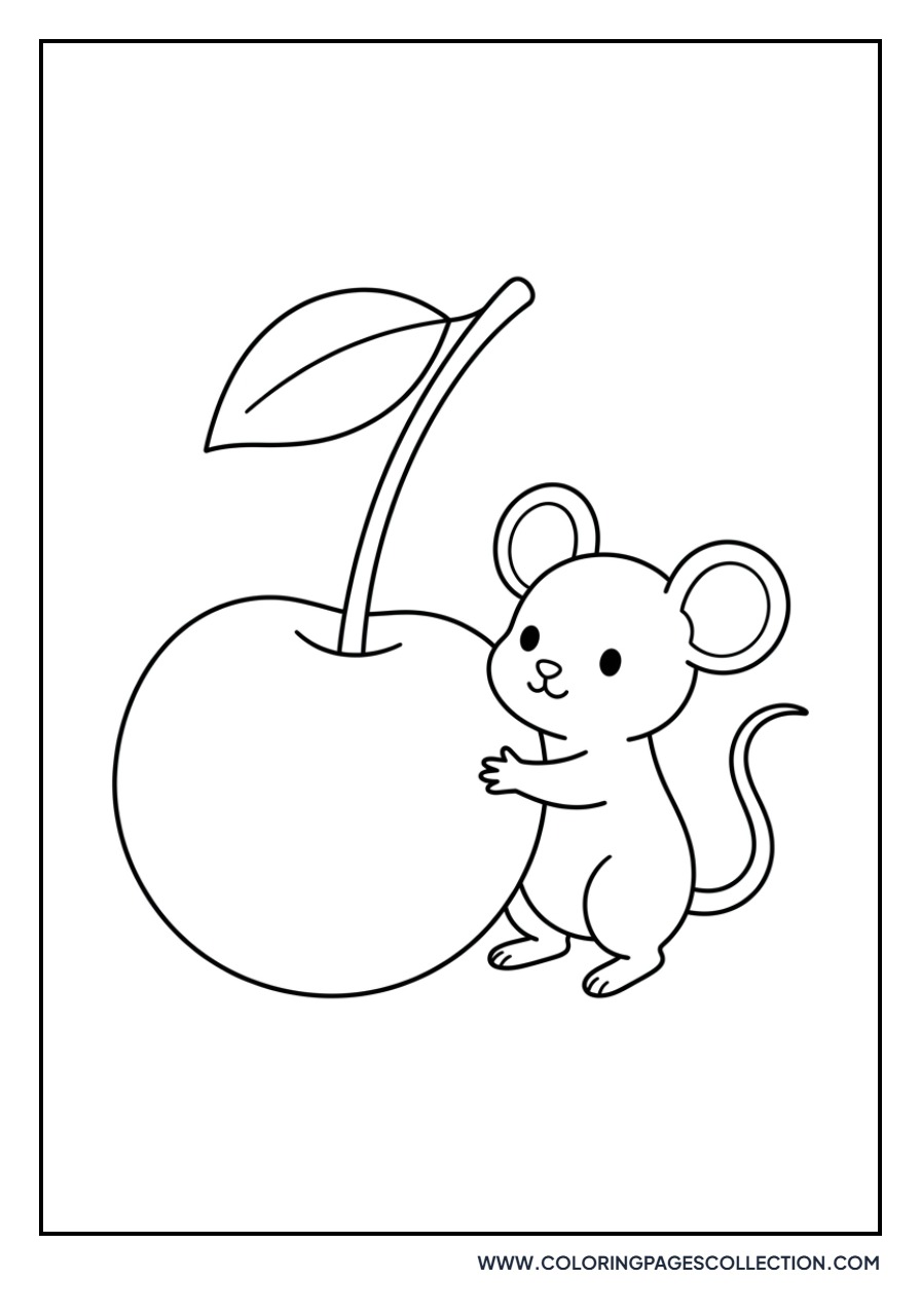 Mouse Holding a Cherry
