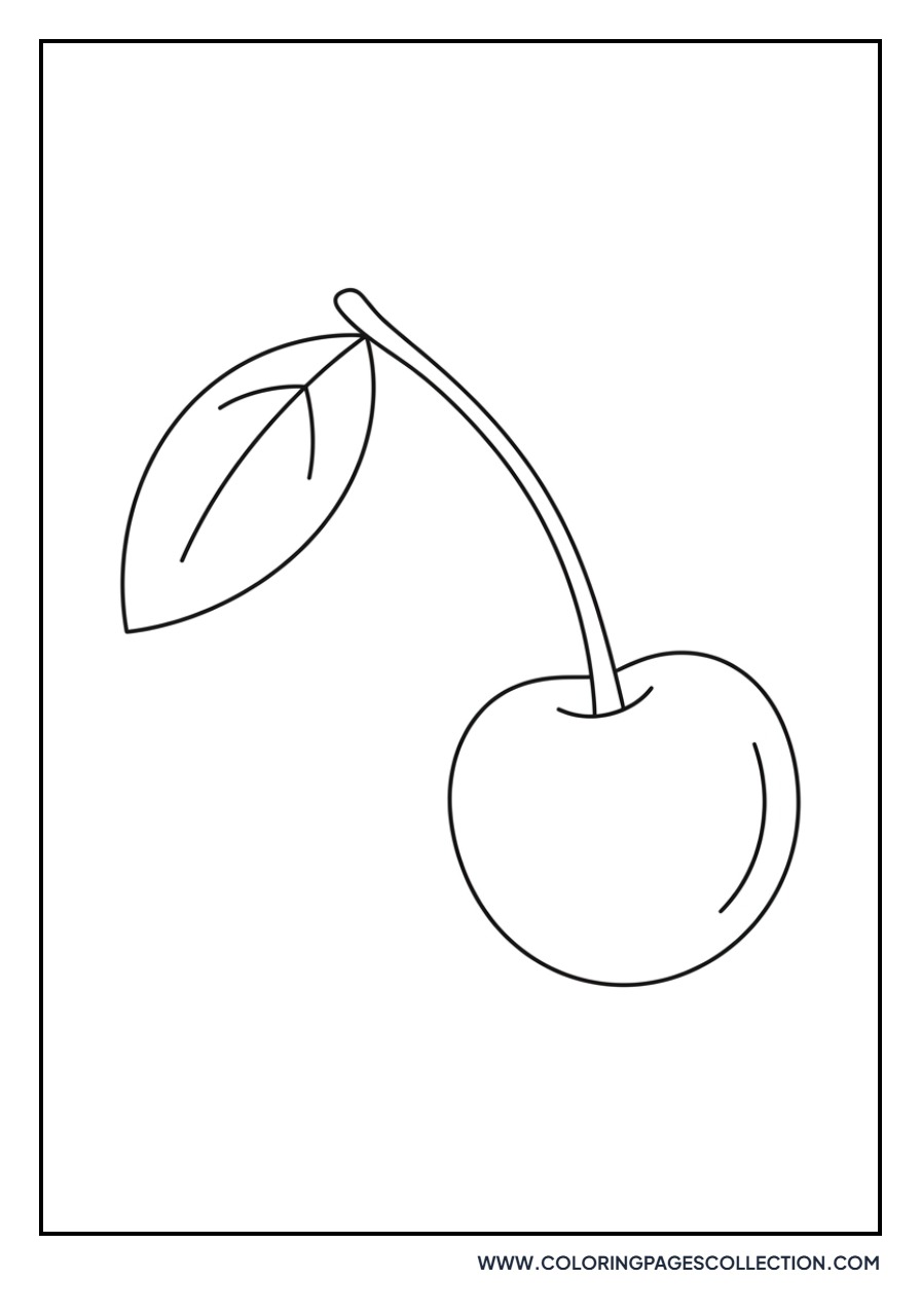 Simple Single Cherry Outline