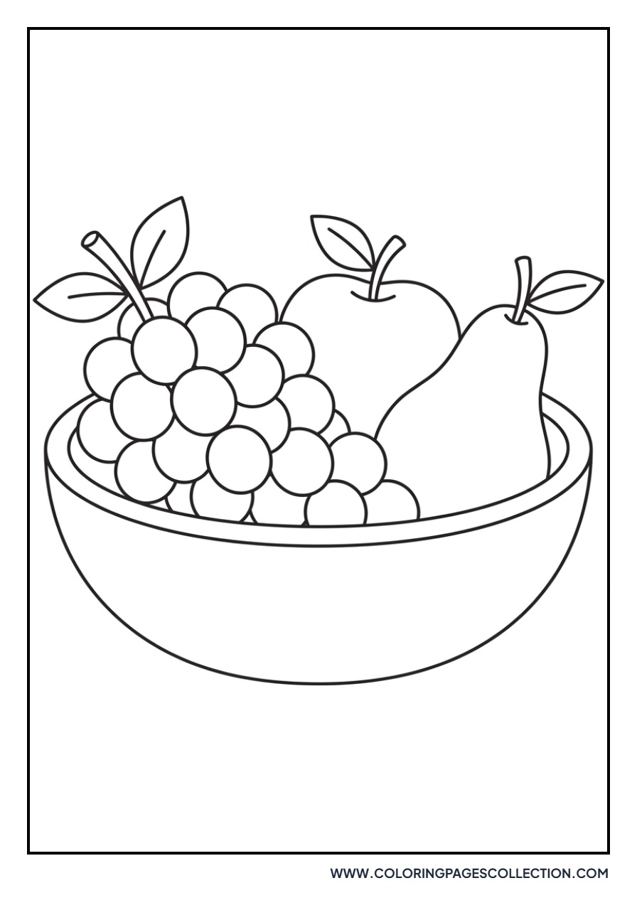 Bowl of Fruit with Grapes