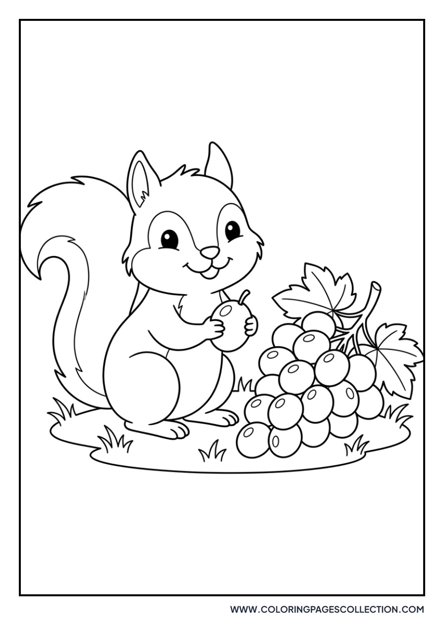 Grapes and a Squirrel