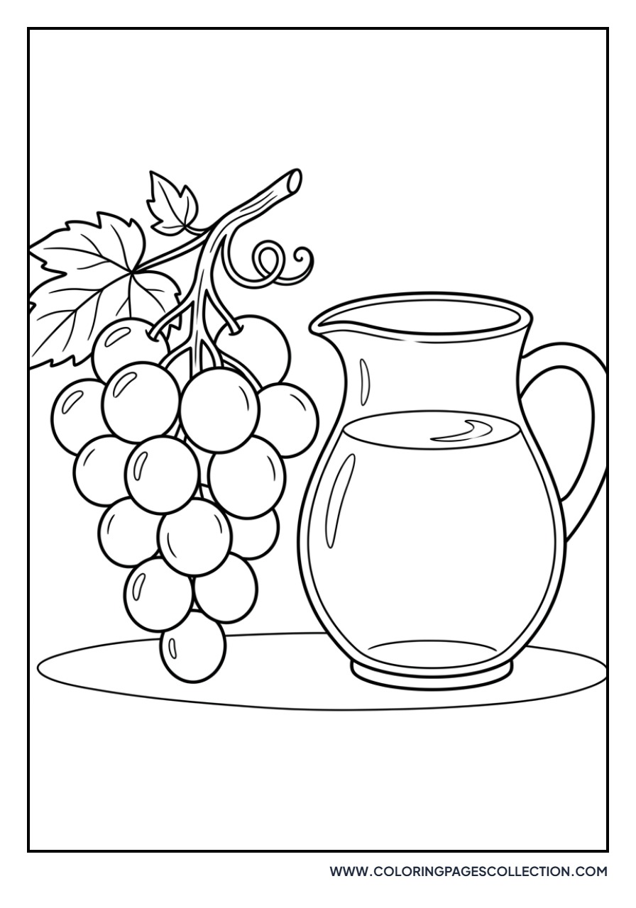 Grapes and a Water Pitcher