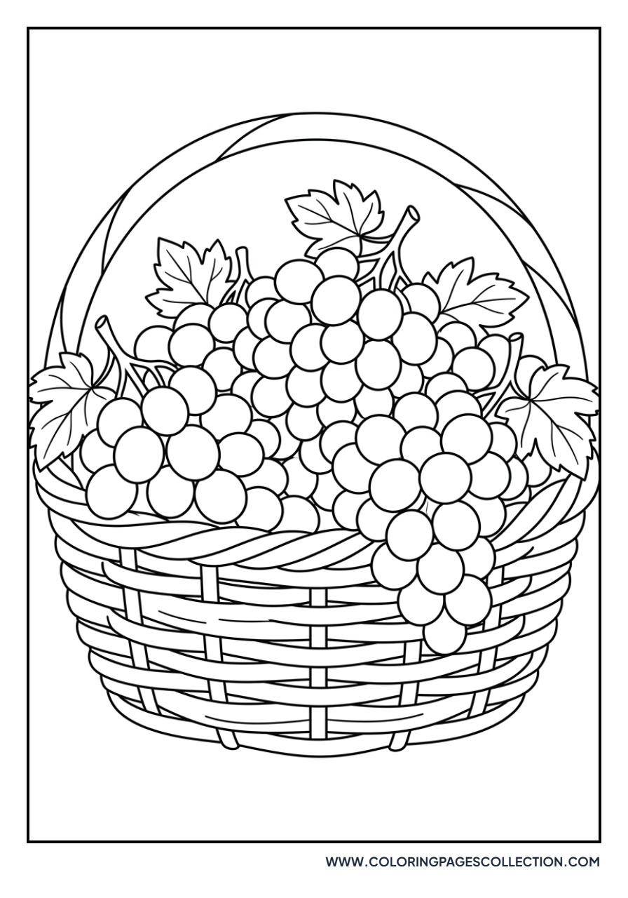 Grapes in a Fruit Basket