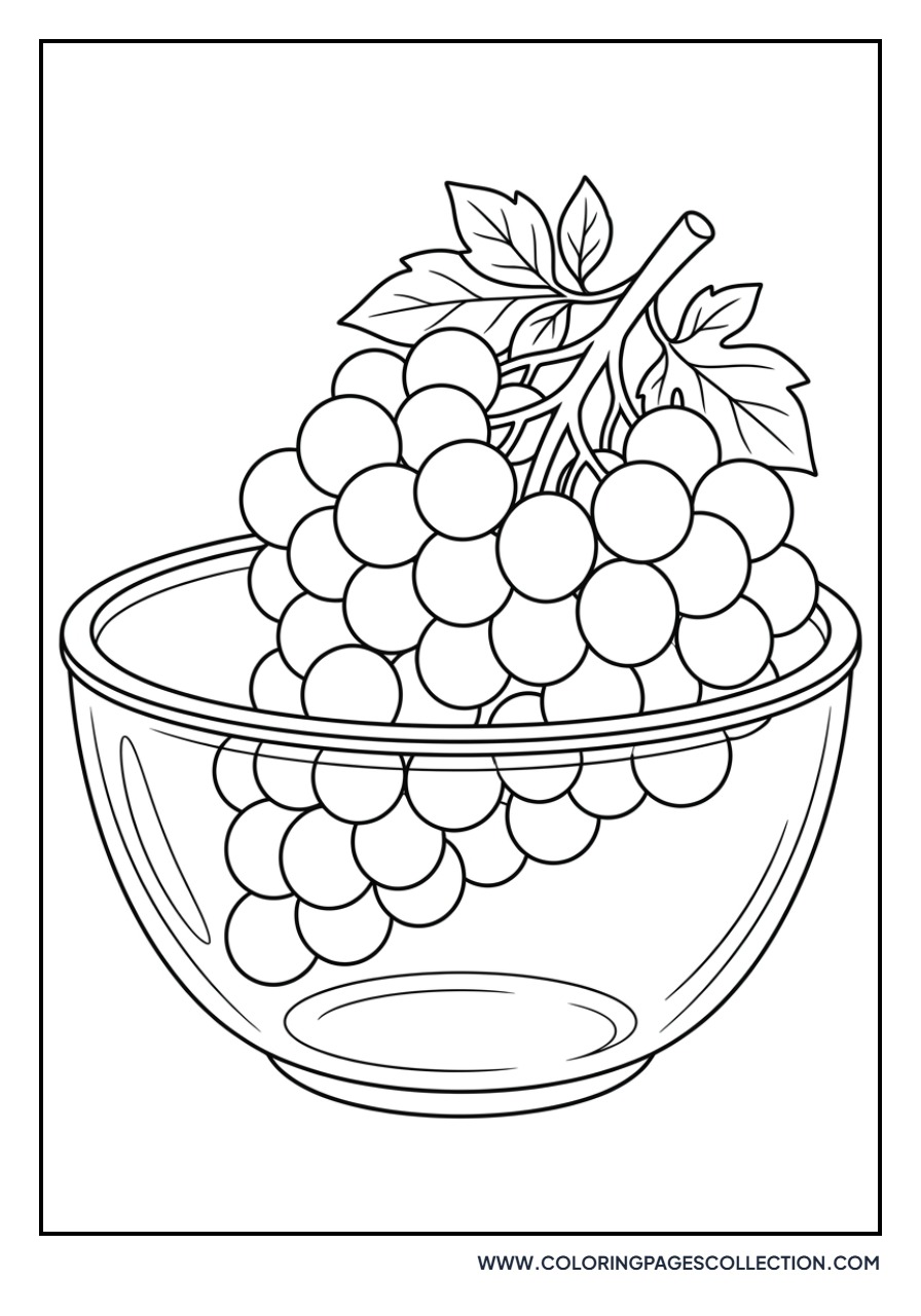 Grapes in a Glass Bowl