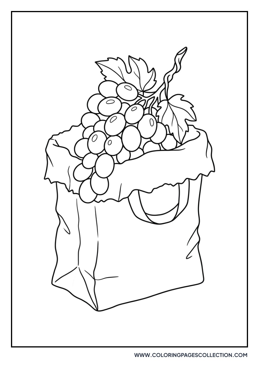 Grapes on a Paper Bag