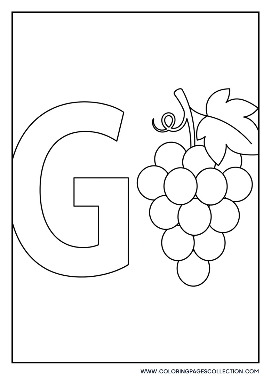Letter G for Grapes