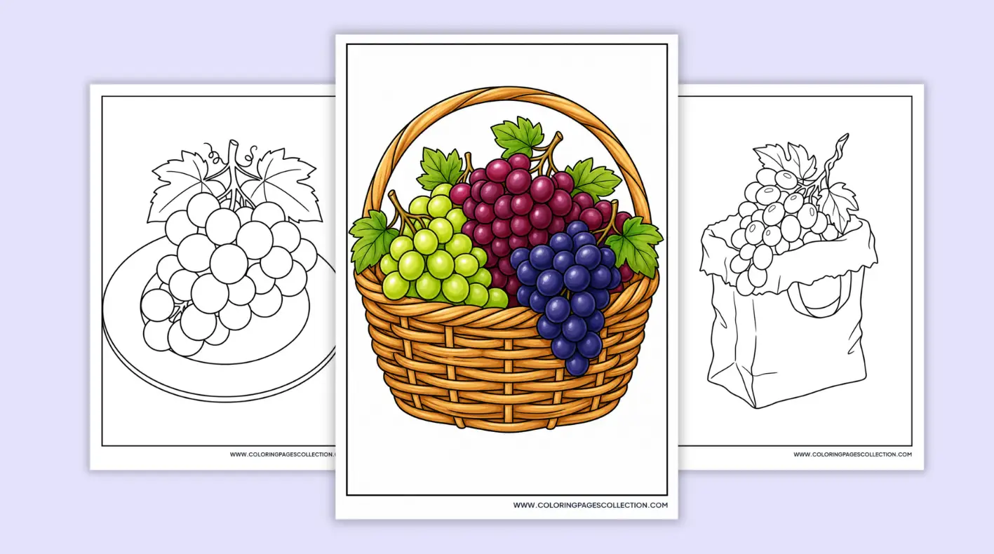 grapes-coloring-pages coloring pages