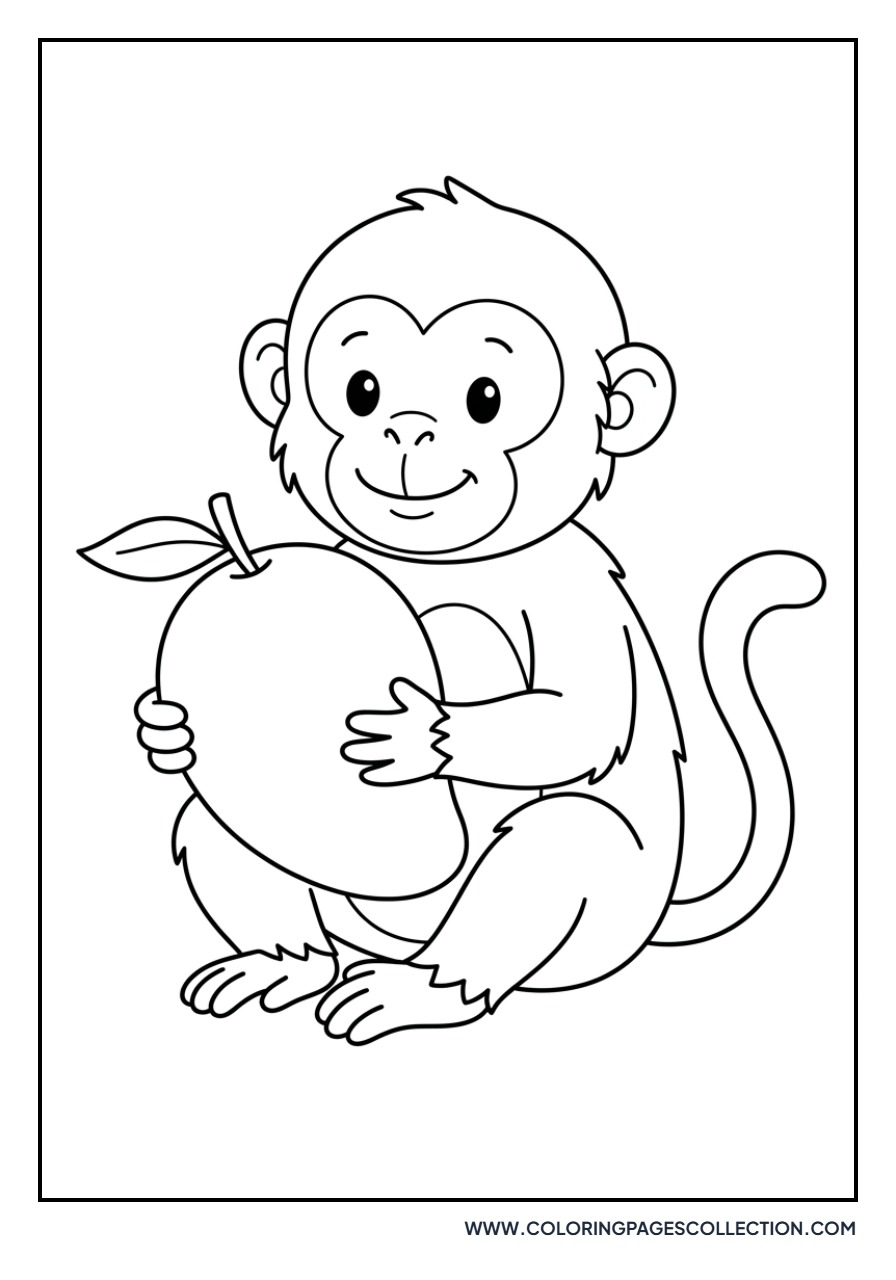 Monkey Holding a Mango