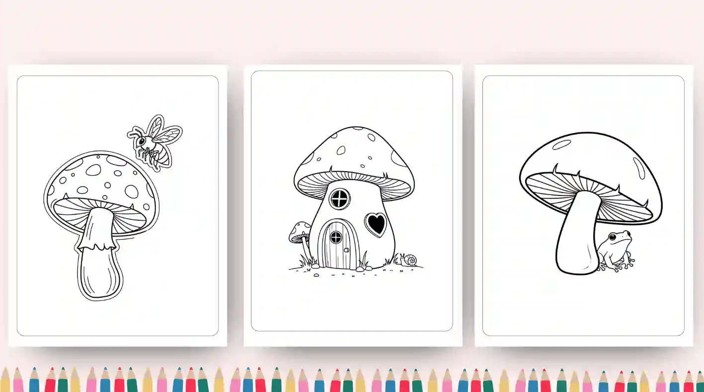 Mushroom Coloring Pages