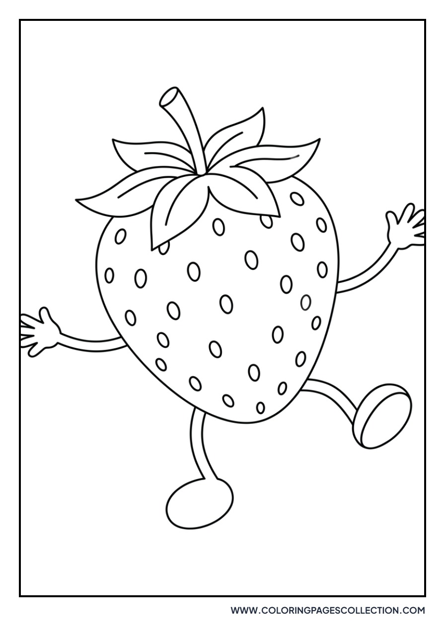 Dancing Strawberry Character