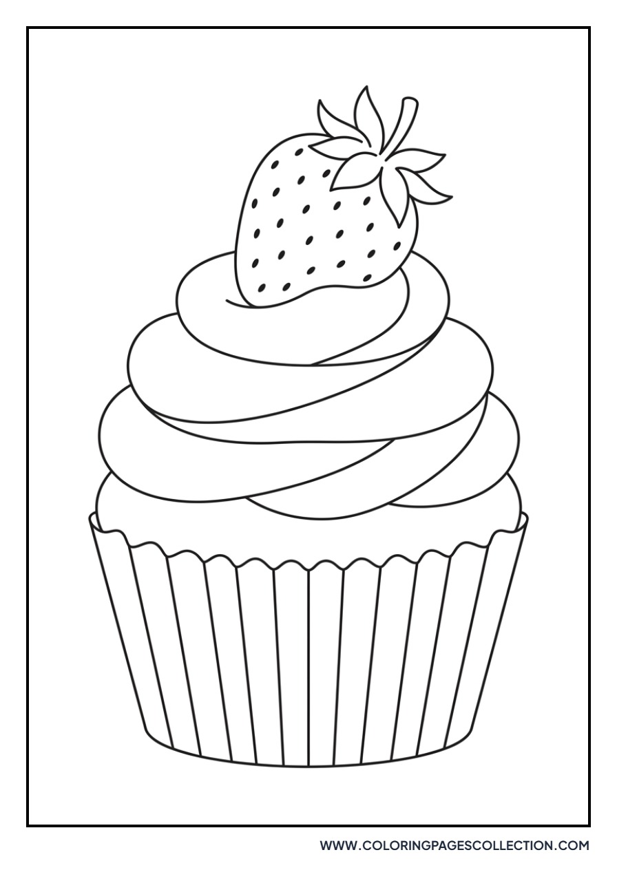 Kawaii Strawberry Cupcake