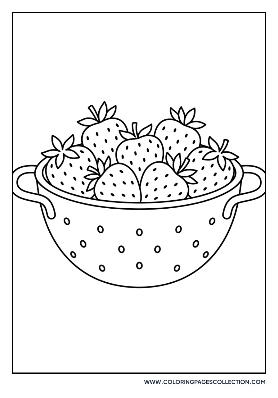 Strawberries in a Colander