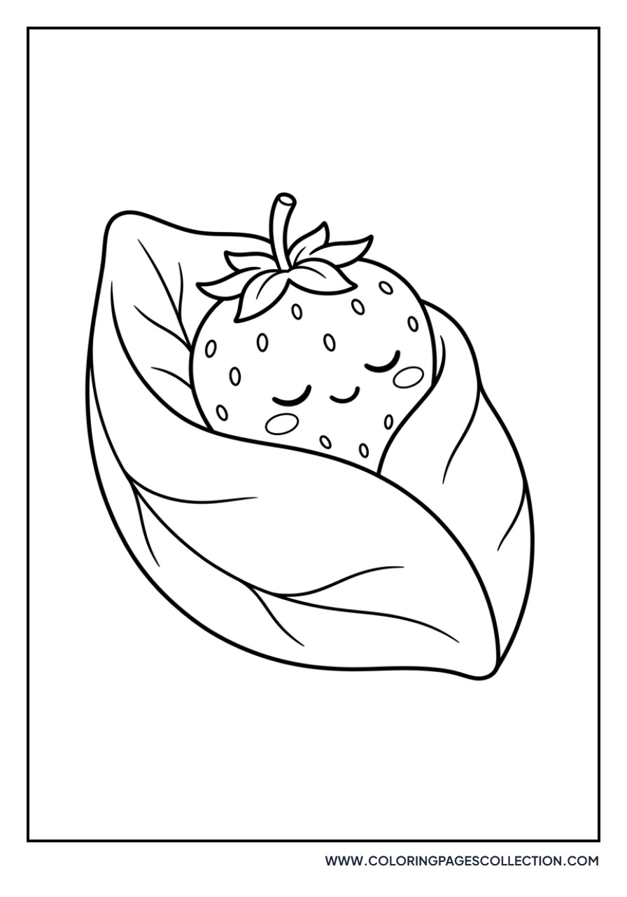 Strawberry Character Sleeping