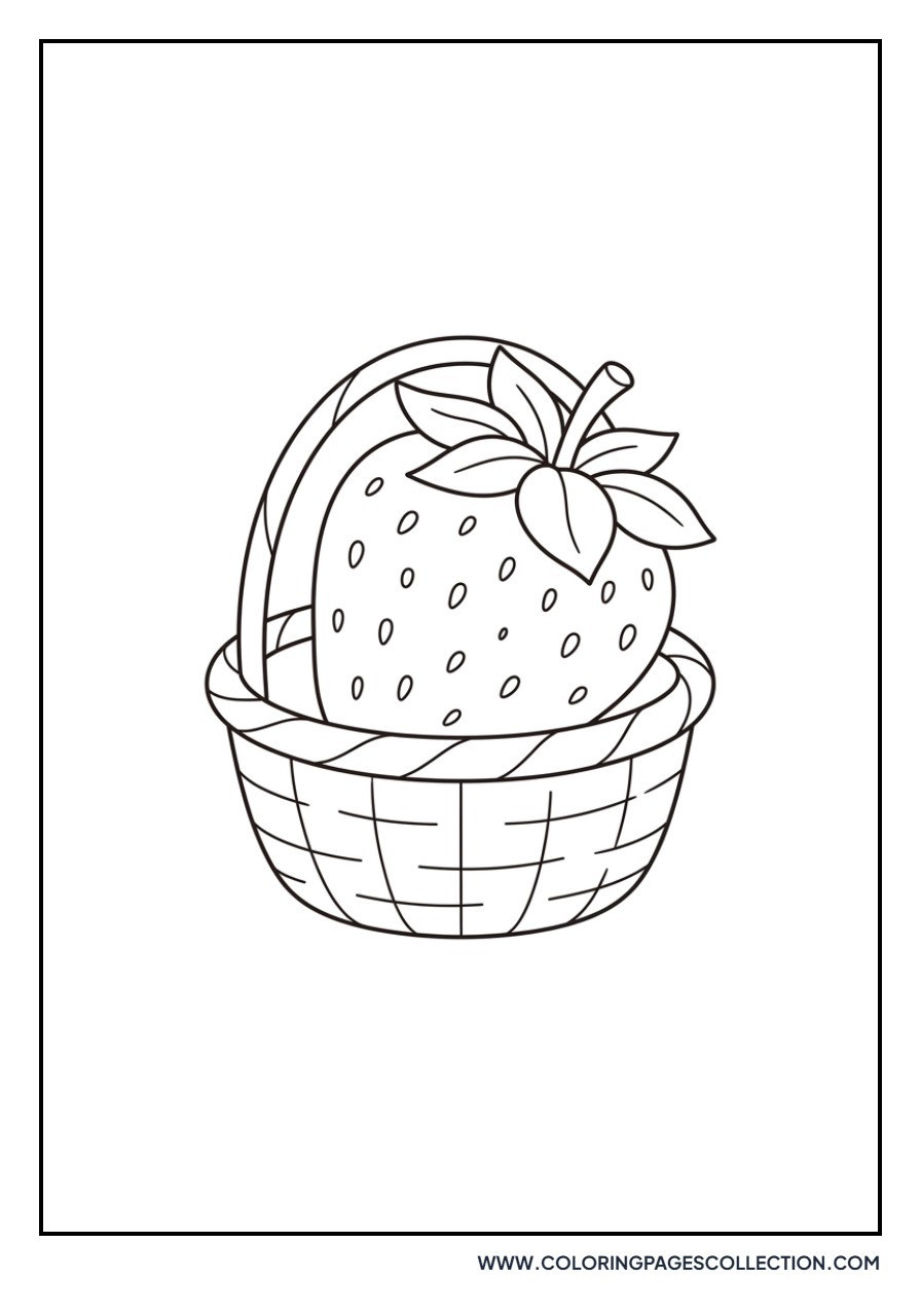 Strawberry in a Small Basket