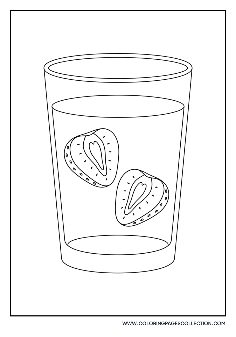 Strawberry Slices in Water
