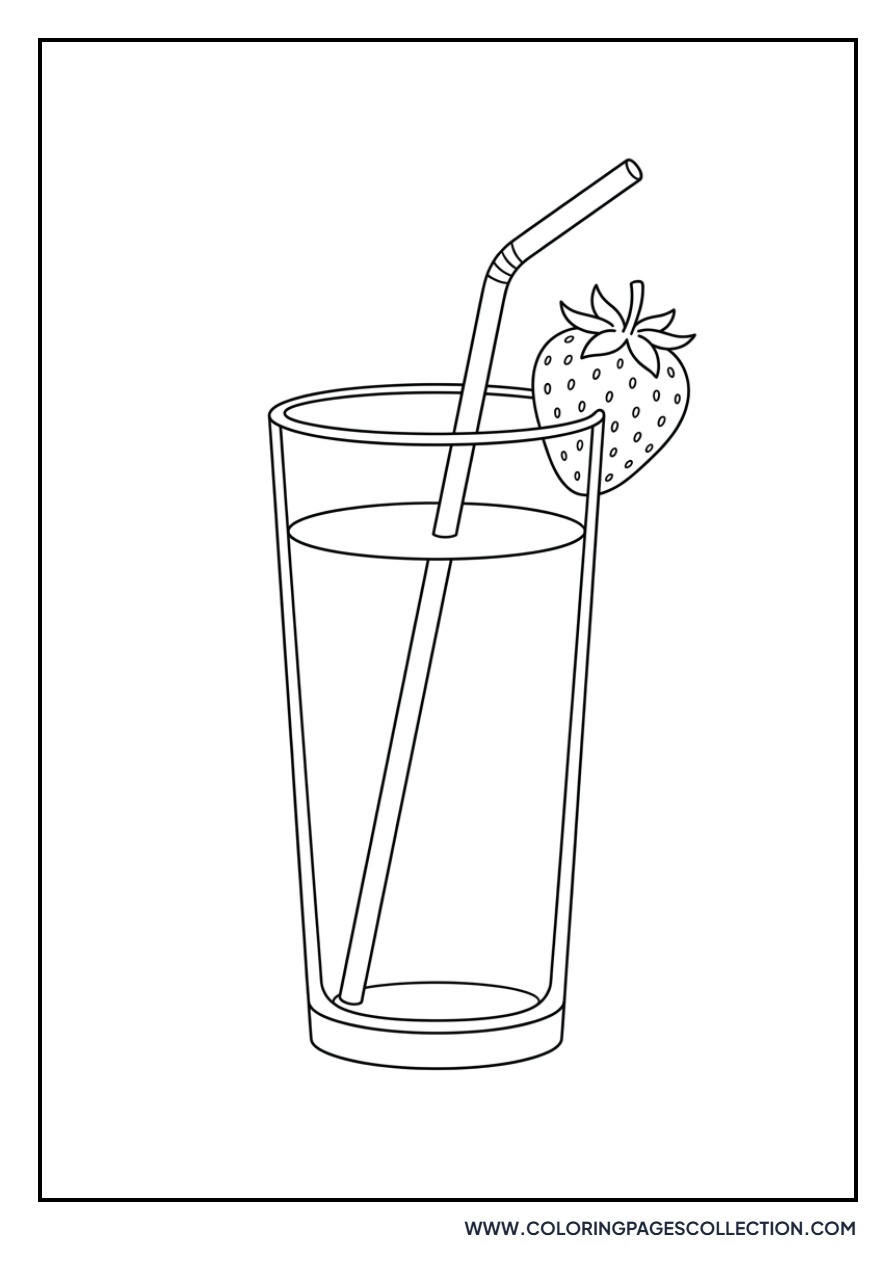 Strawberry Smoothie Glass