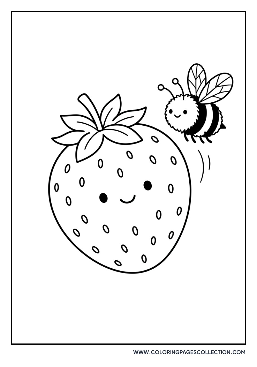 Strawberry with a Bumblebee