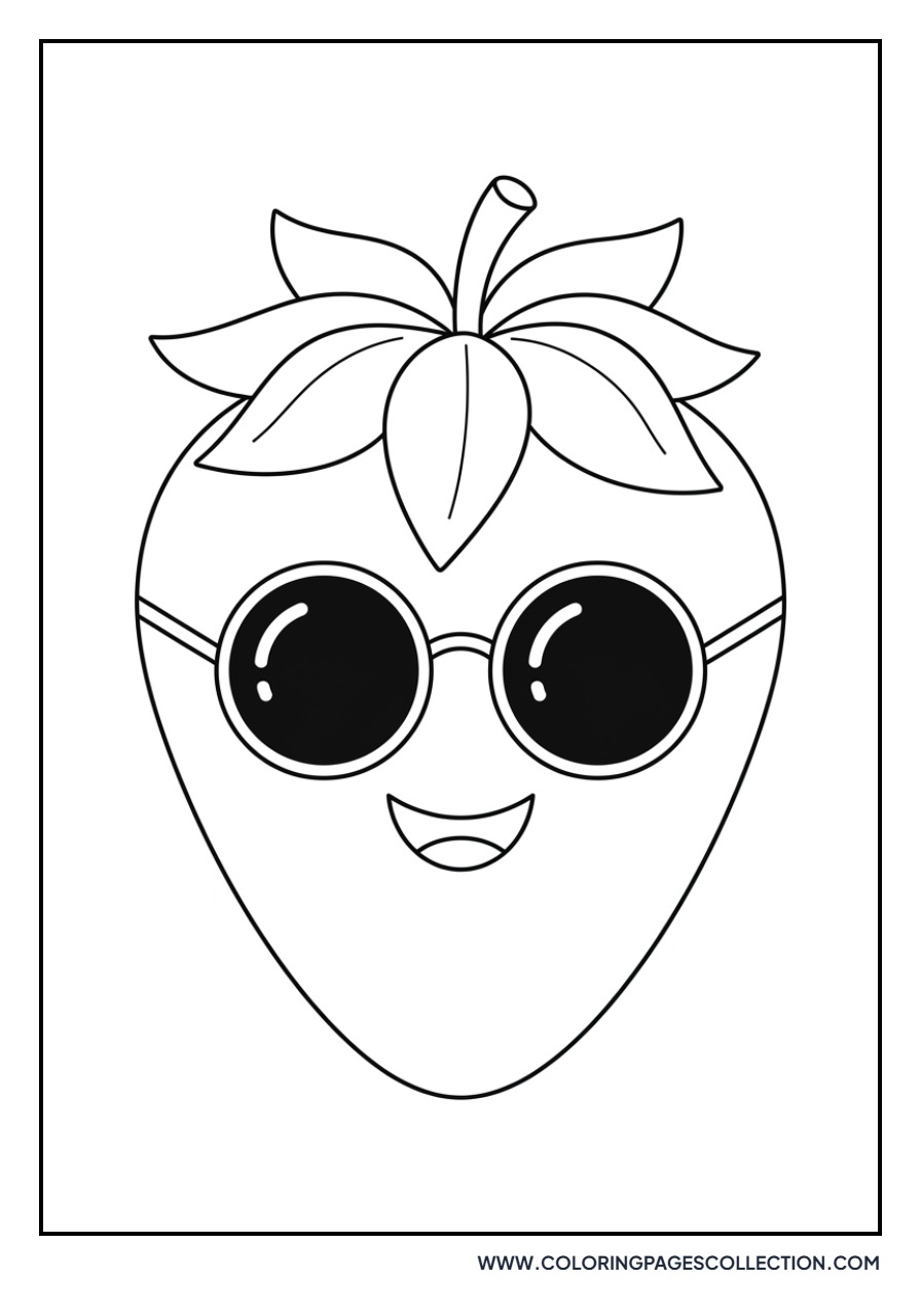 Strawberry with Sunglasses