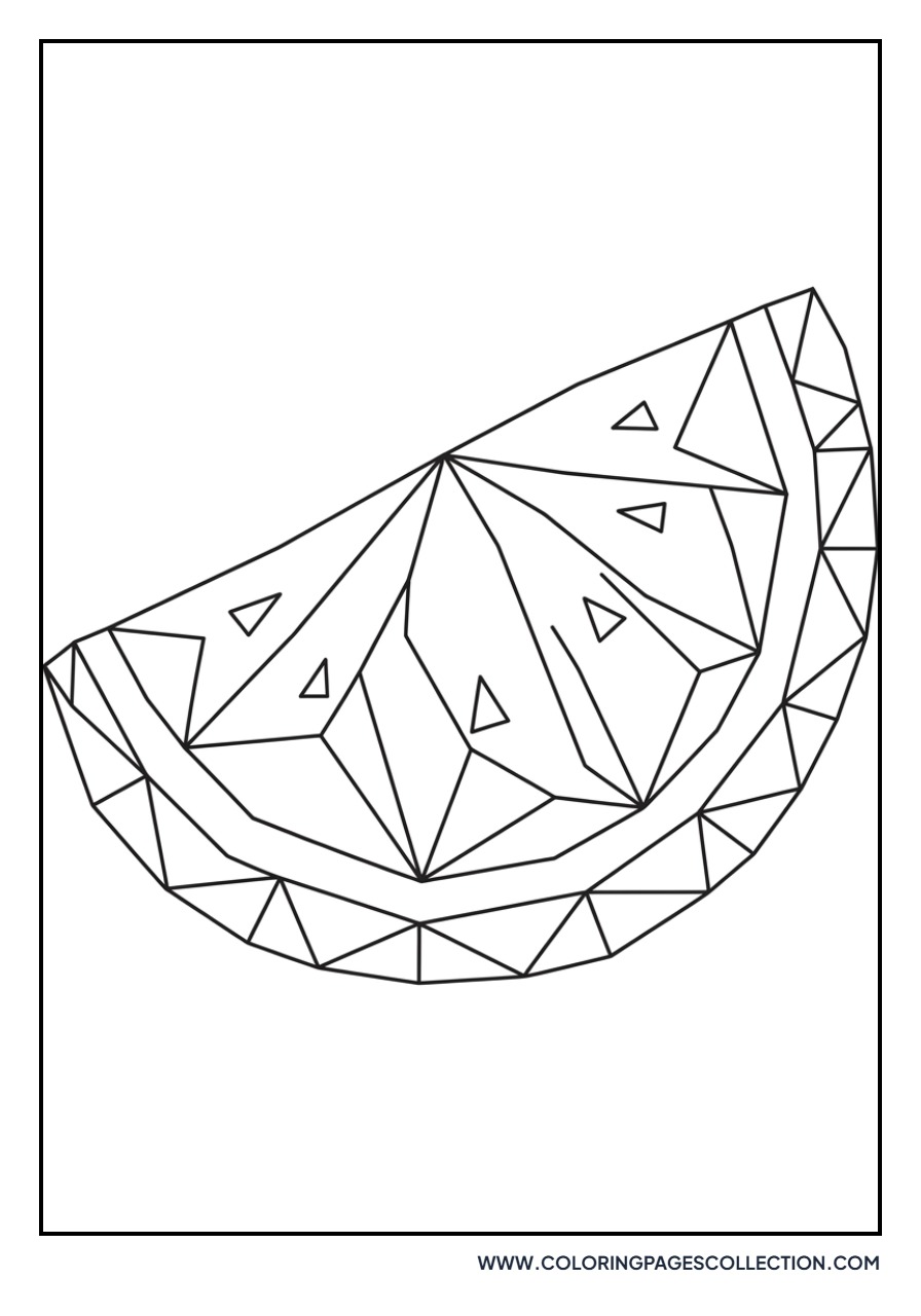Abstract Watermelon Geometric Design