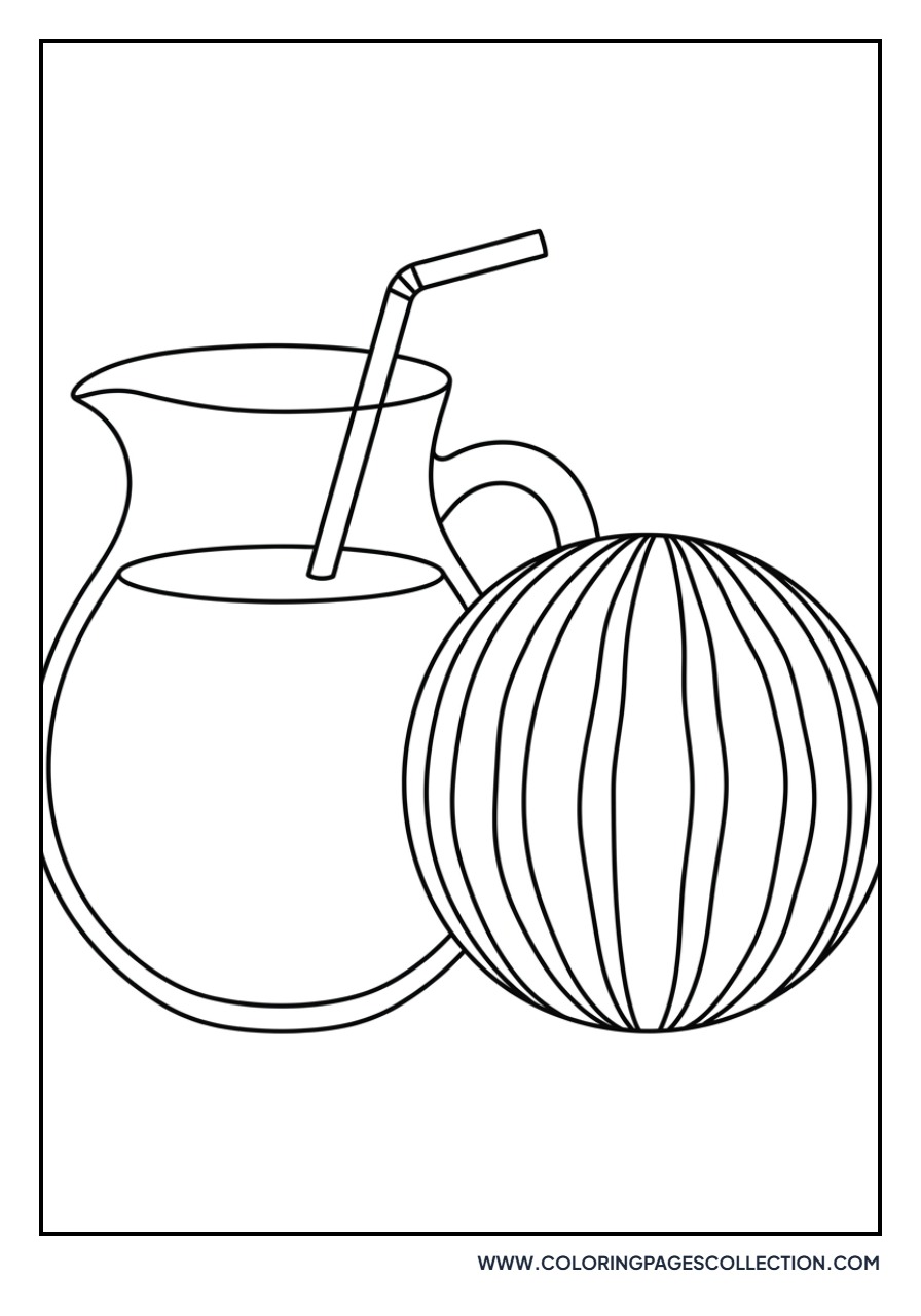 Watermelon and Juice Pitcher