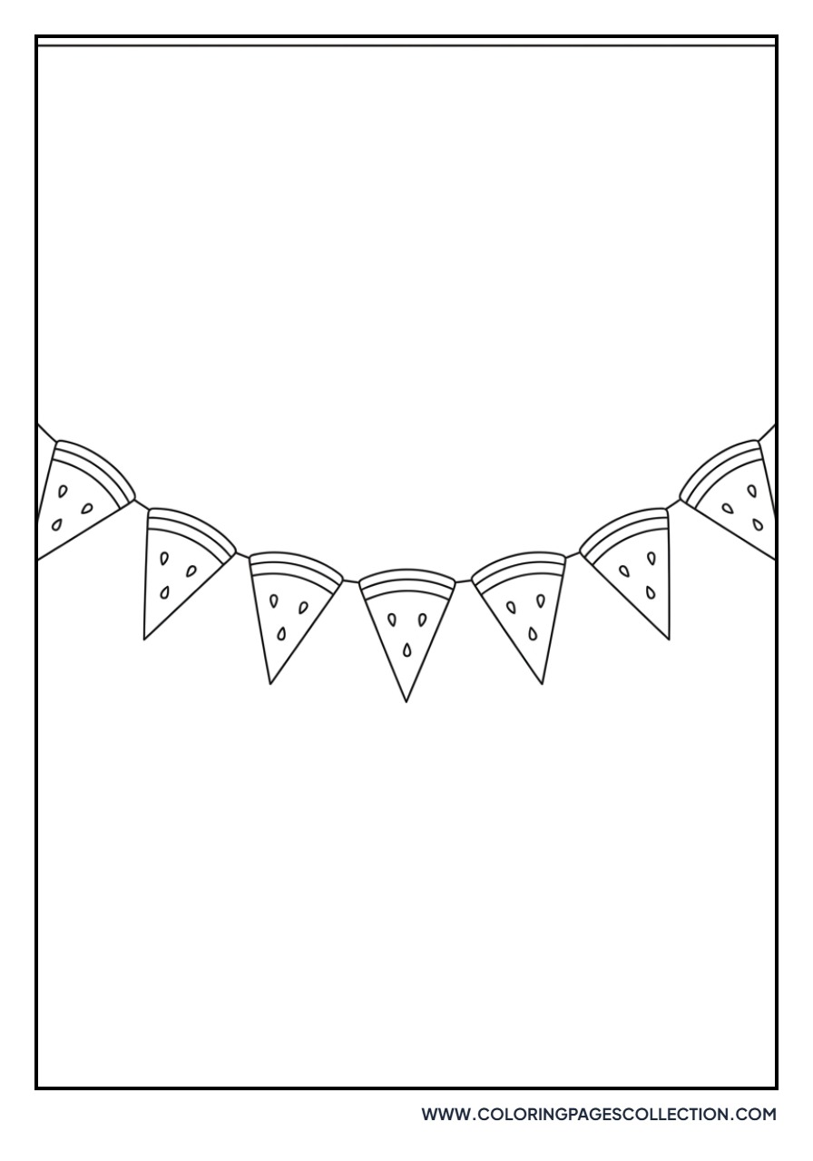 Watermelon Bunting Banner