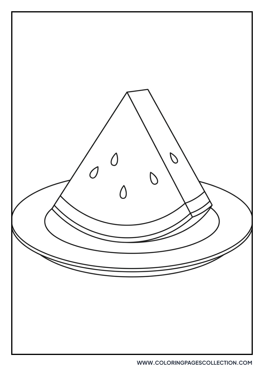 Watermelon Slice on a Plate