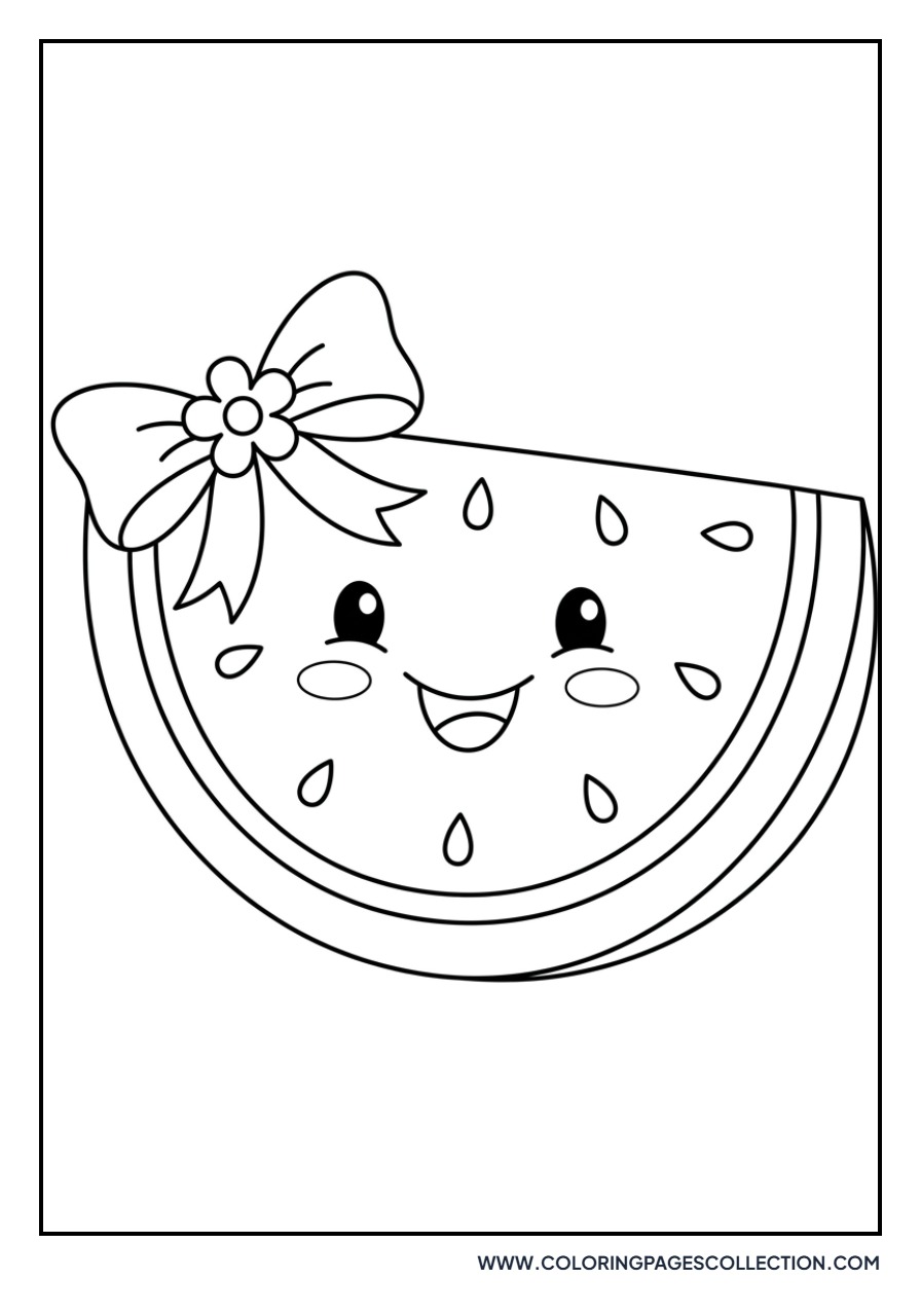 Watermelon Slice with a Bow