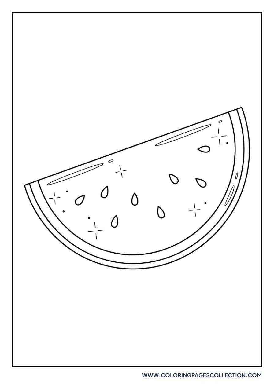 Watermelon Slice with Sparkle Marks