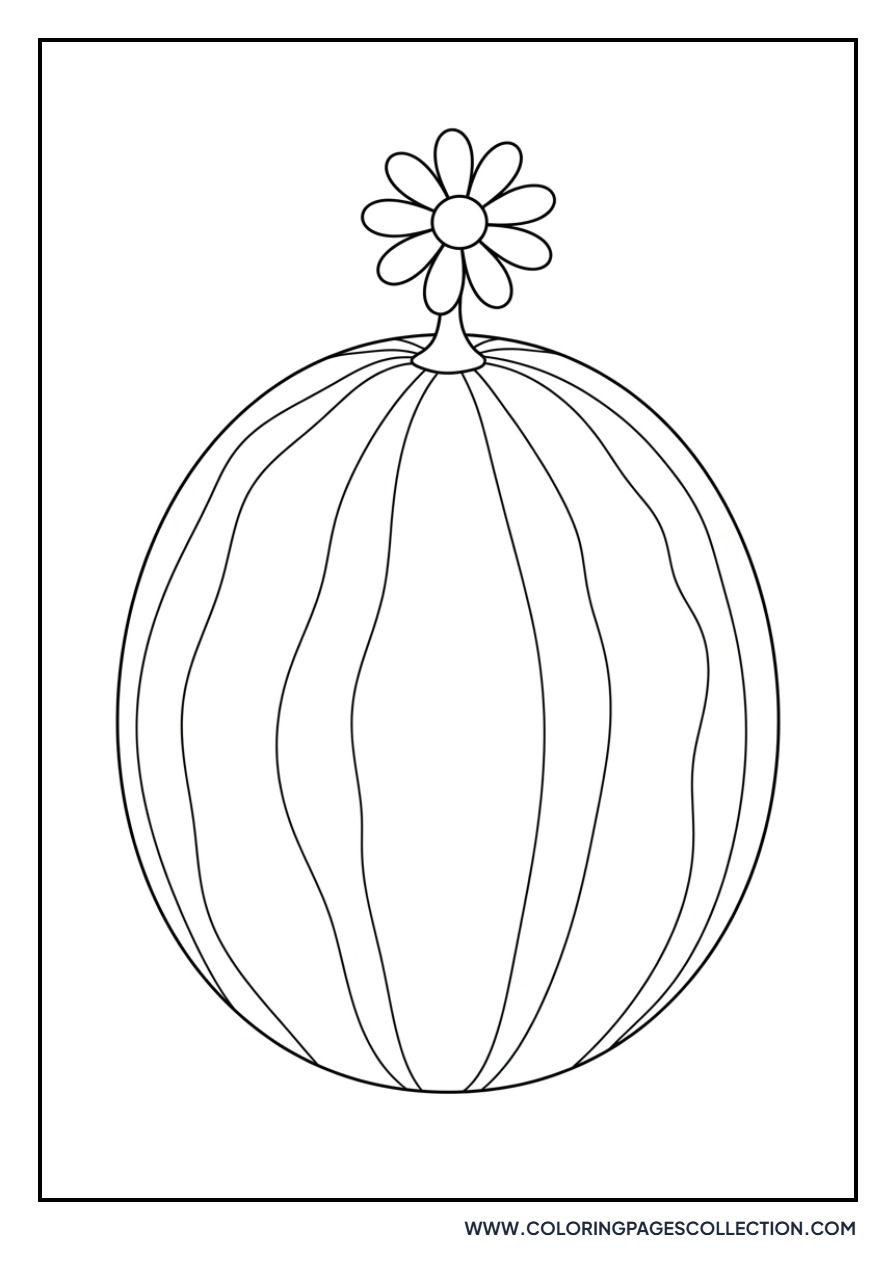 Watermelon with a Small Flower