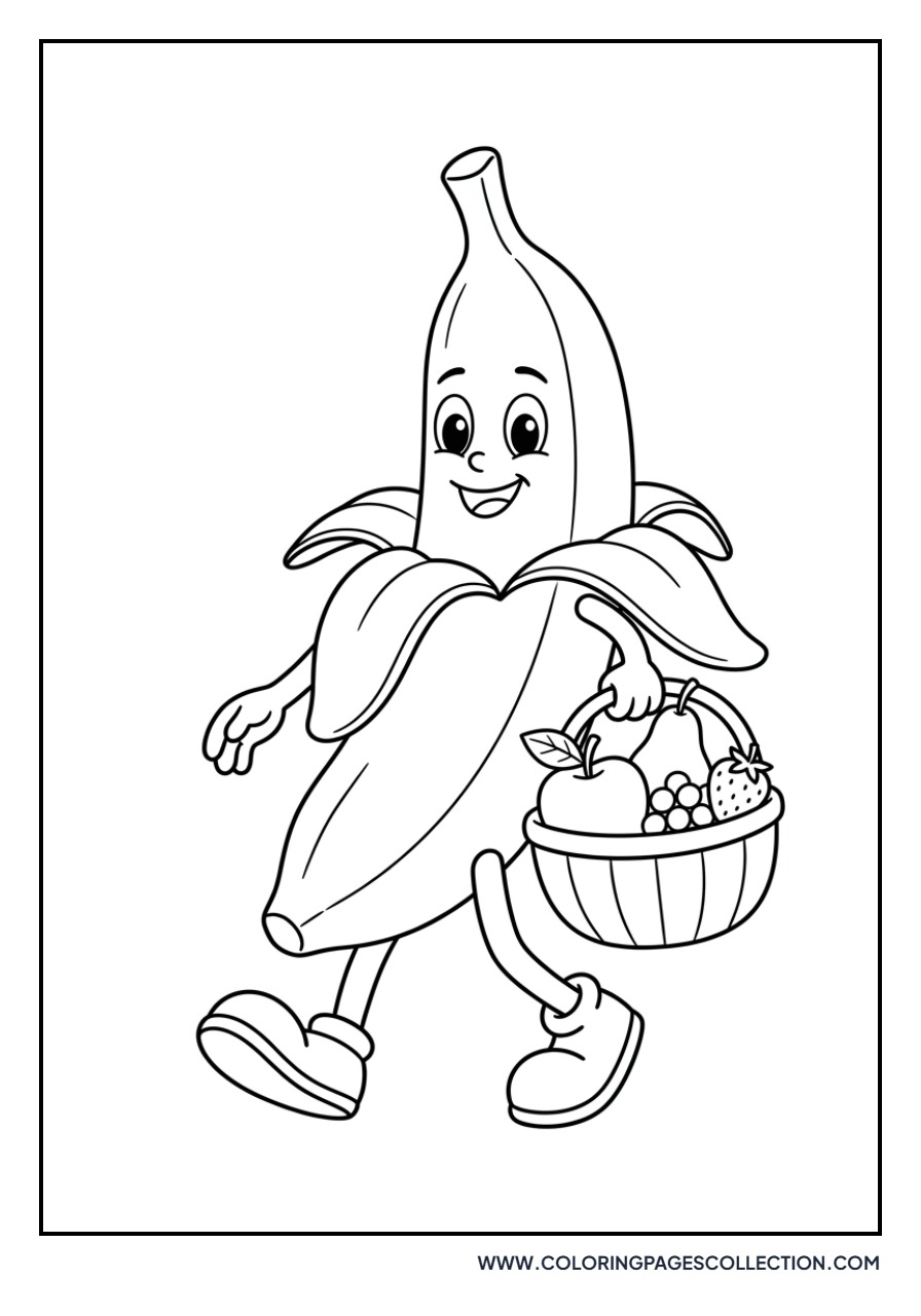 Banana Carrying a Basket