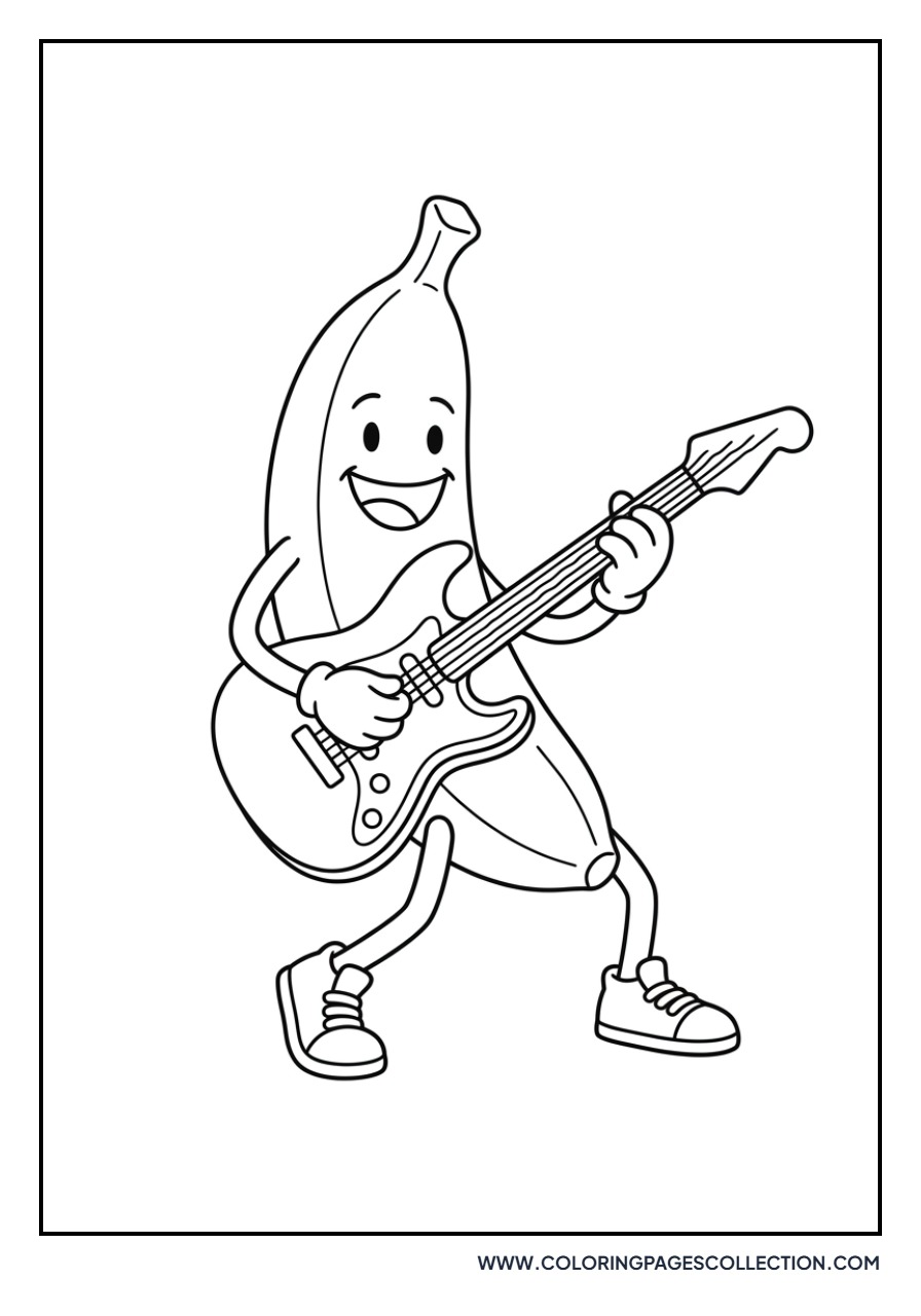 Banana Playing Guitar