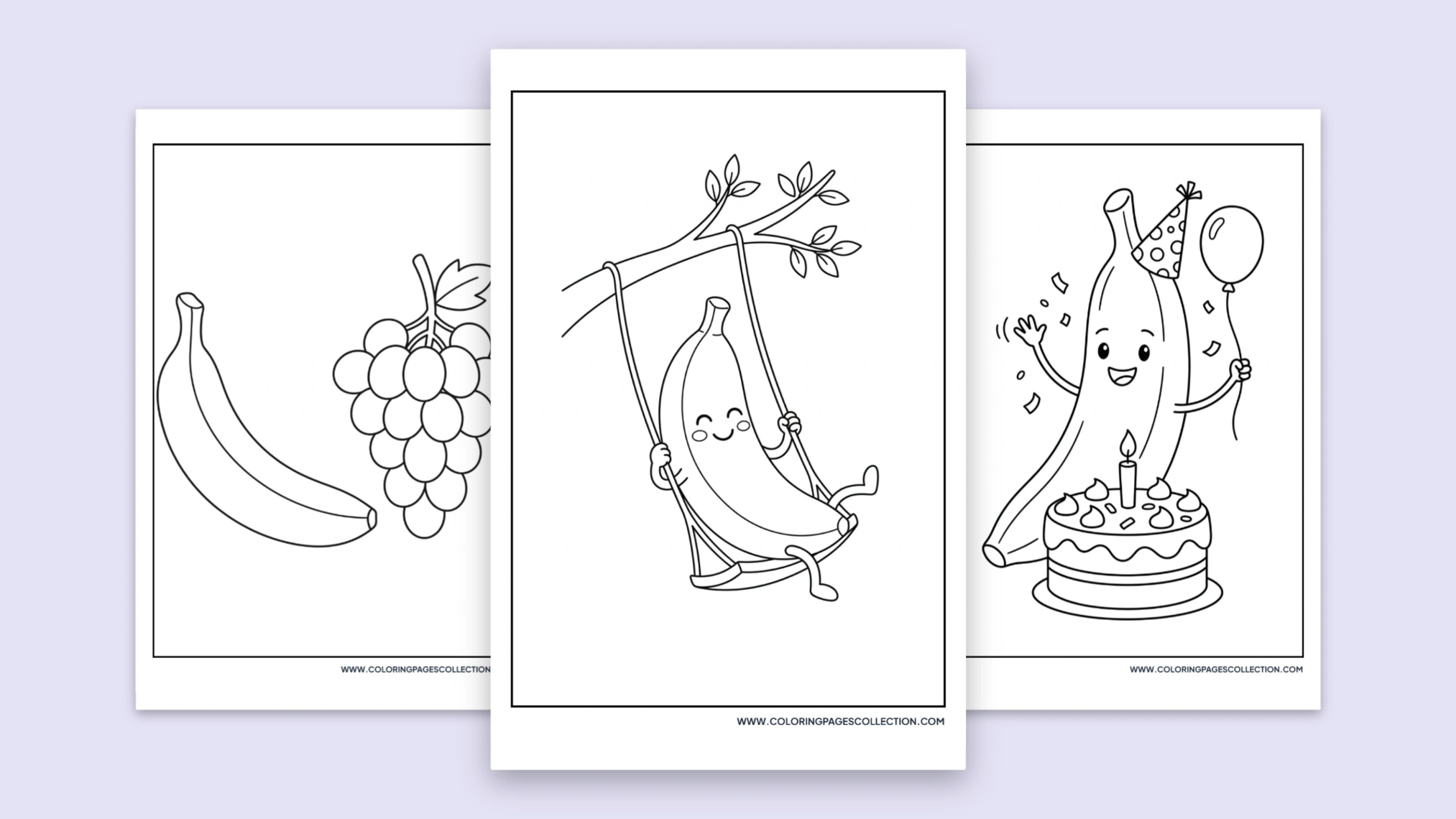 60+ Free Printable Banana Coloring Pages