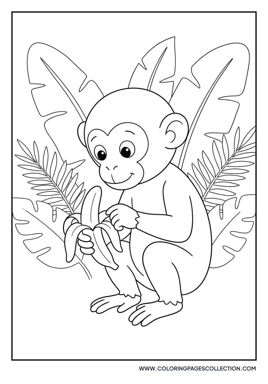 Monkey Peeling a Banana