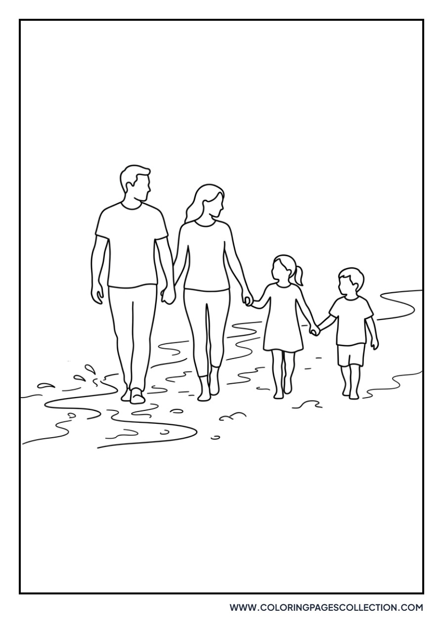 Family Beach Walk