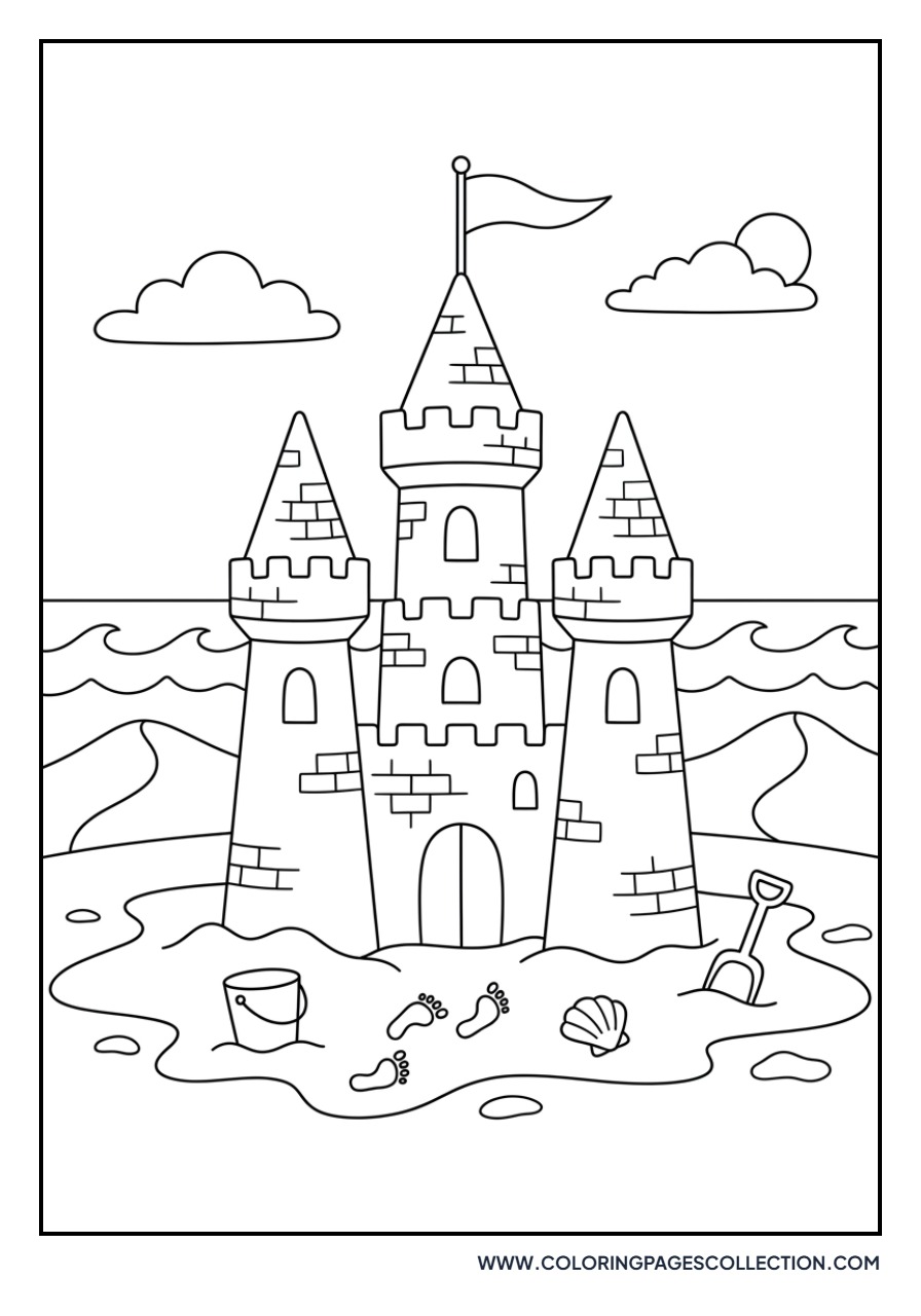Sandcastle with a Flag