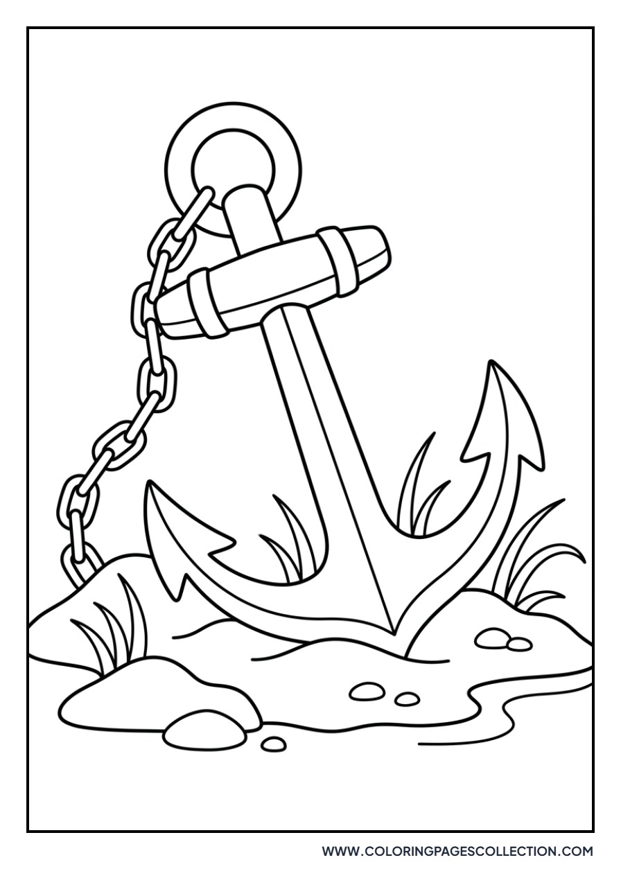 Ship Anchor on Sand