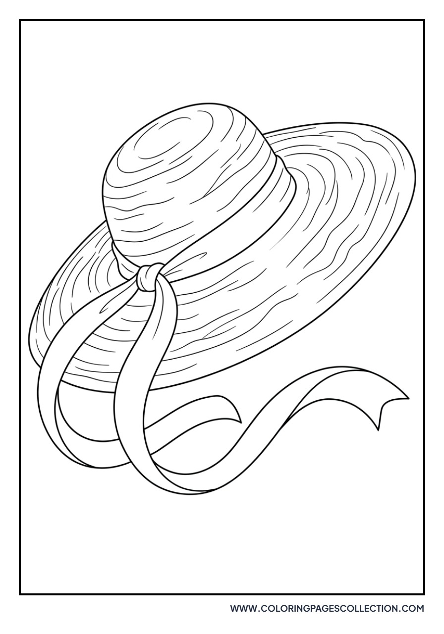 Sun Hat with Ribbon