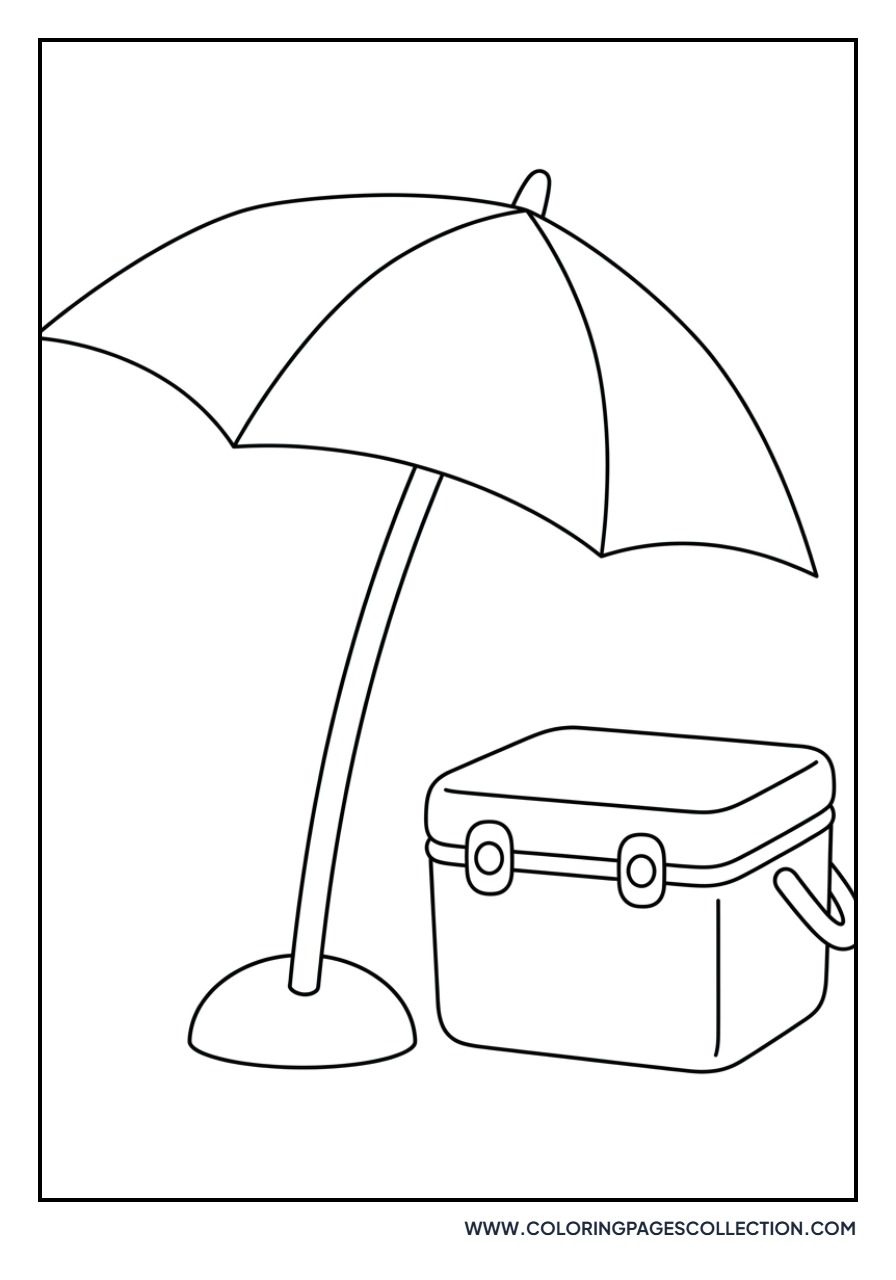 Umbrella and Cooler