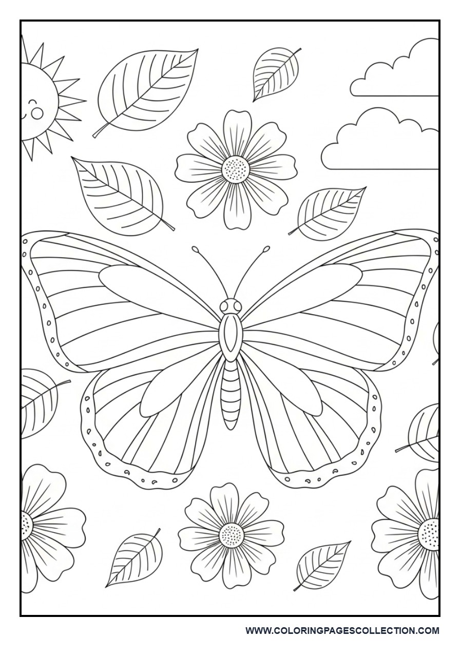 Aesthetic Butterfly Nature Scene